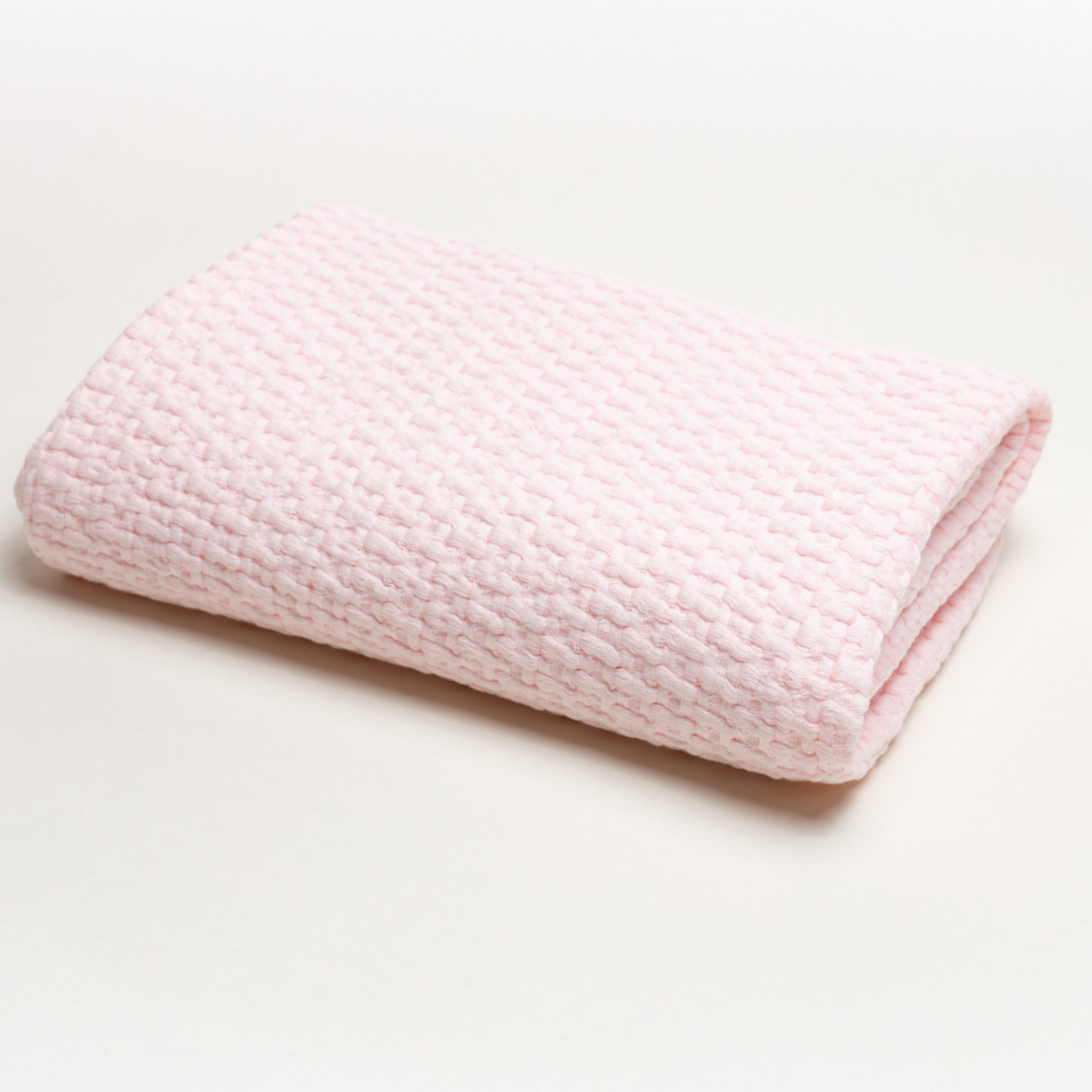 Pink Stonewashed Basket Weave Crib Blanket