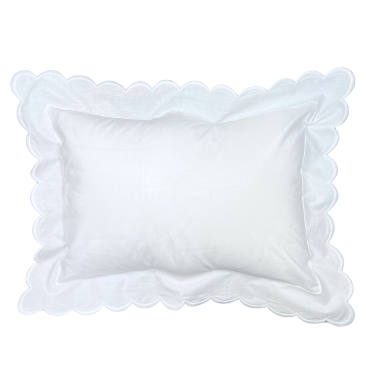 White Scallop Pillow