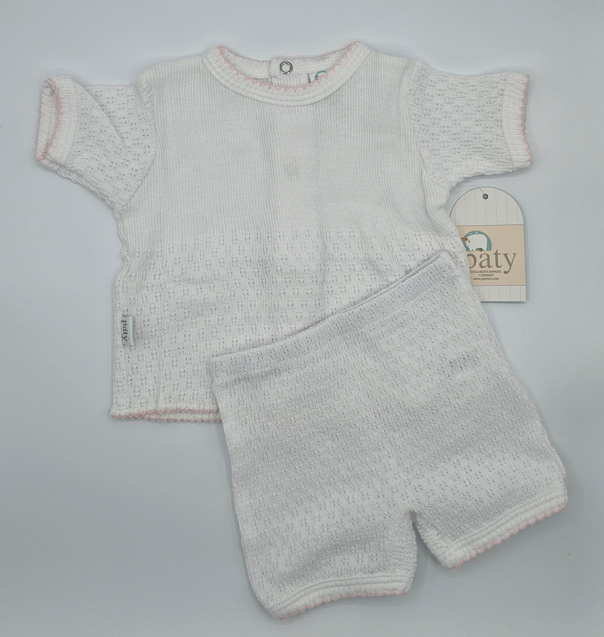 Paty Knit Short Set - Pink