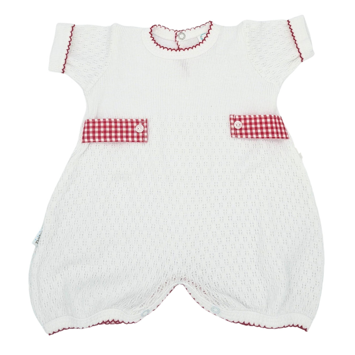 Paty Knit Bubble, Red Gingham Tabs