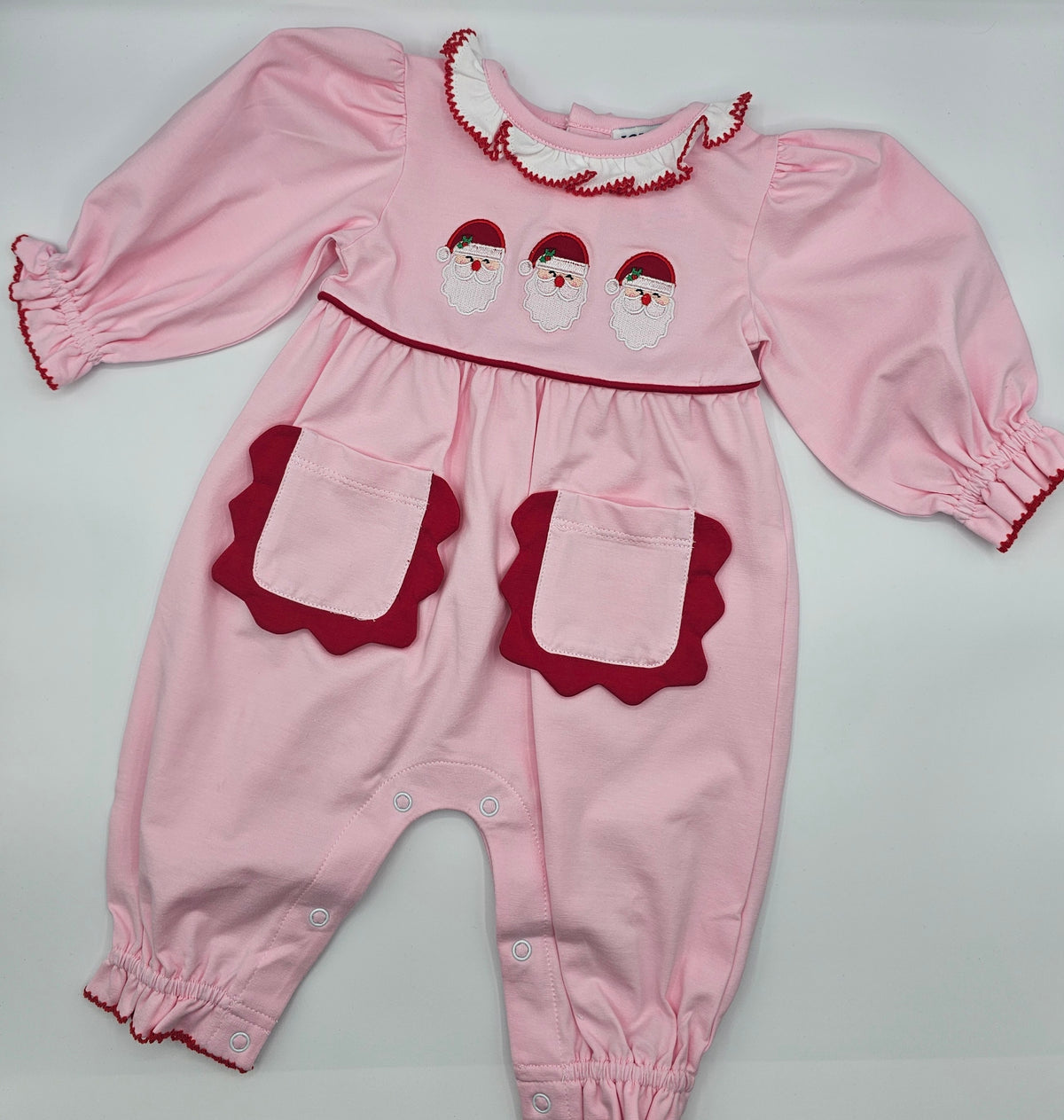 Santa Light Pink Romper