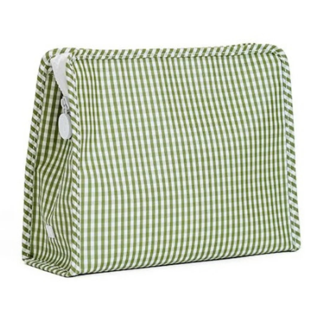 TRVL Roadie Medium Zip Pouch -Gingham Moss