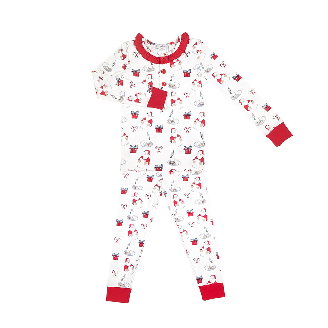 Santa Milk and Cookies Girls PJ Set