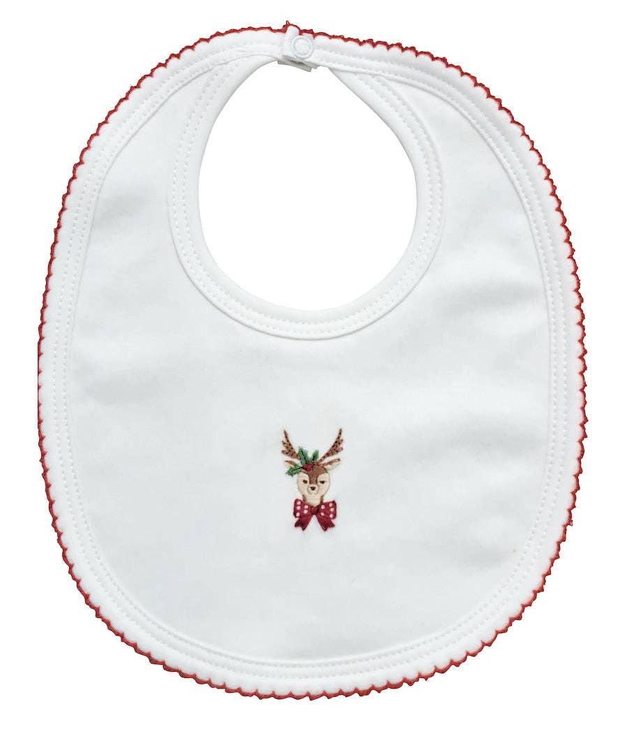 Baby Girl's "Christmas Reindeer" Bib