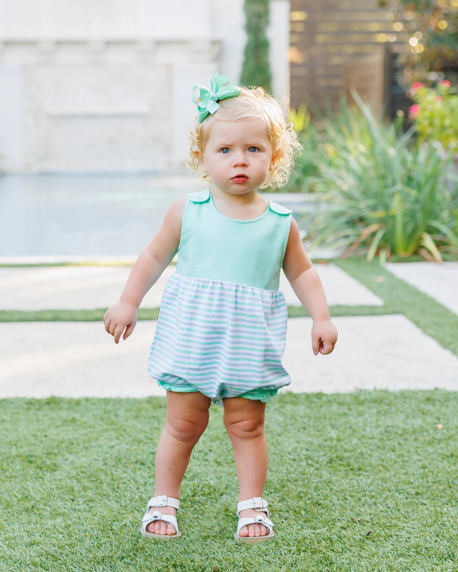 Lily Ruffle Bubble - Seaside Stripe