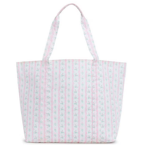 TRVL Jumbo Tote  - Ribbon Floral Pink