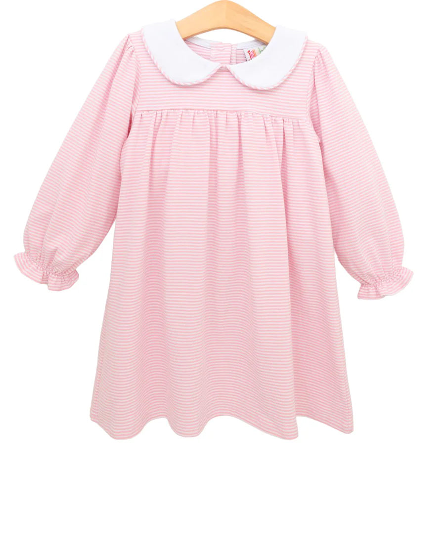 Lottie Dress - Light Pink Stripe