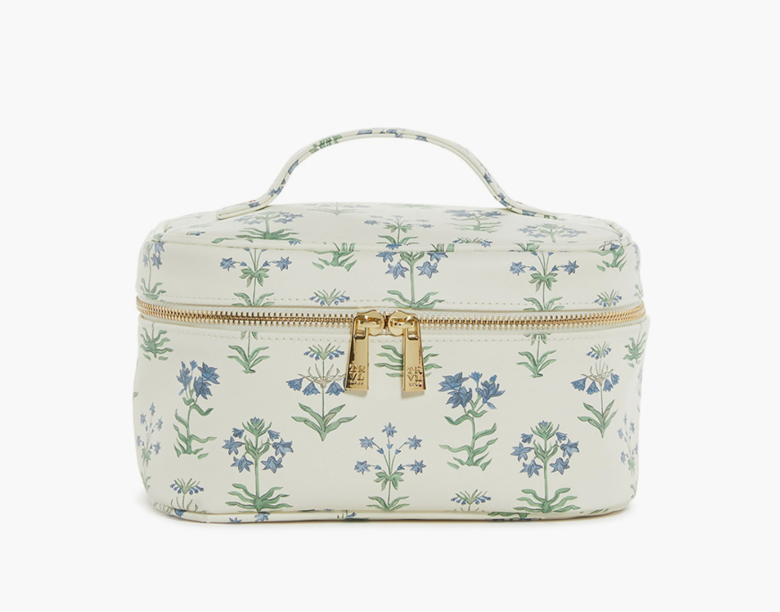 TRVL LUXE Vanity Train2 Cosmetic Case - Providence with Green Pinstripe Liner