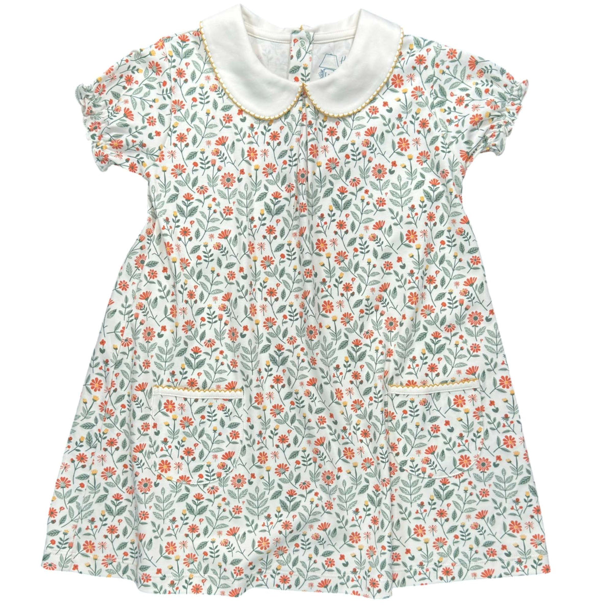 Twirling Pocket Dress Short Sleeve - Fall Floral