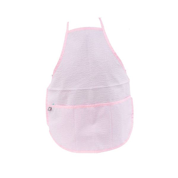 Pink Seersucker Art Smock