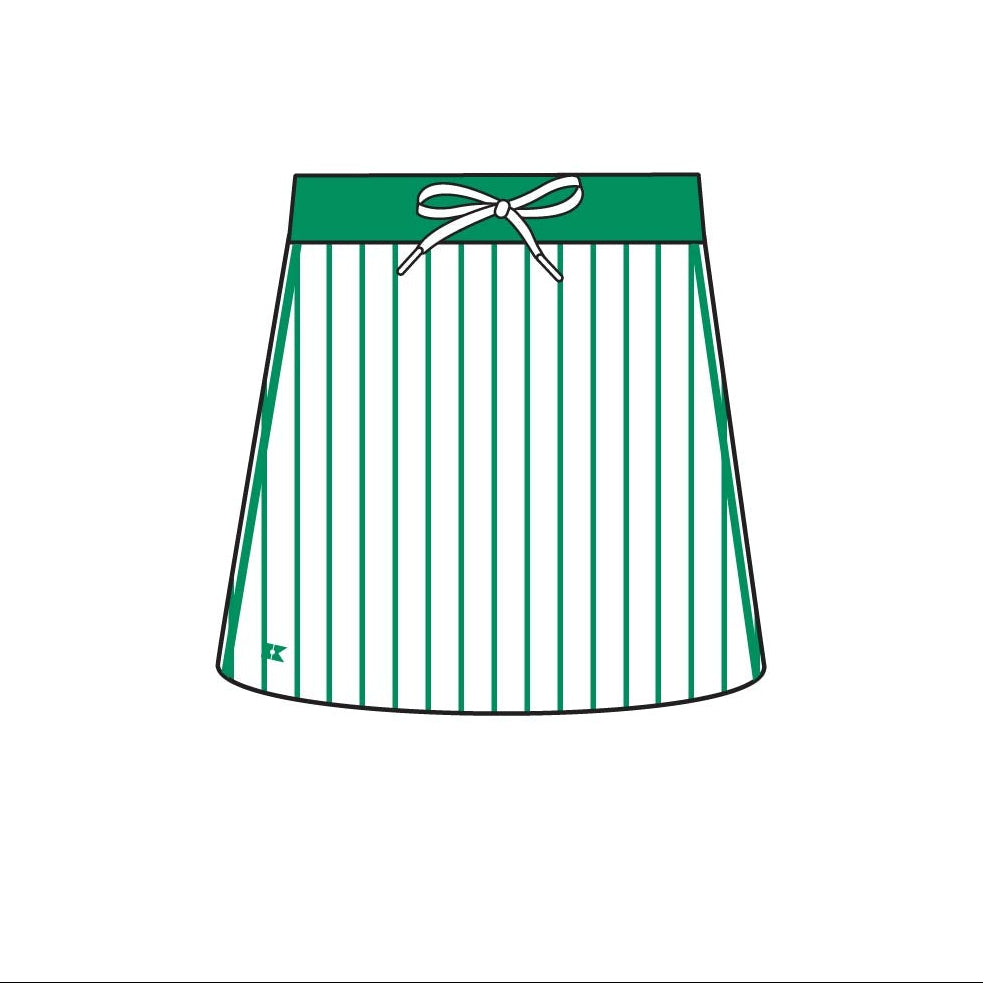 Kelly Green Stripe Power Play Skort